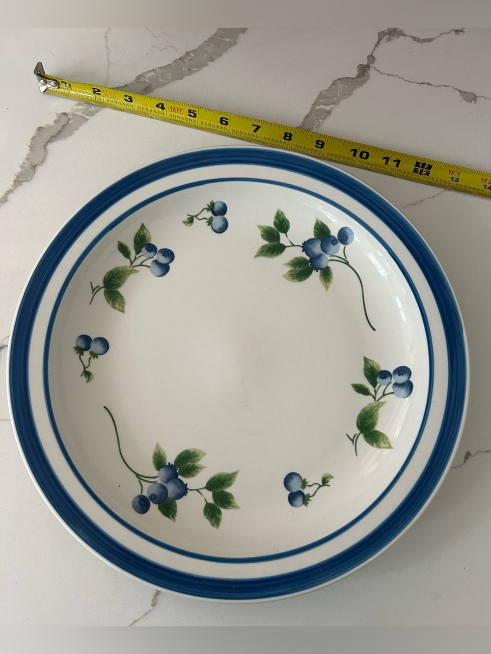 L.L.Bean Blueberry 12” Serving Platter Round Discontinued Stoneware EUC
